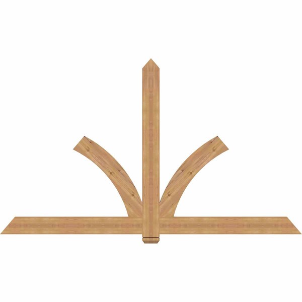 Ekena Millwork Redmond Smooth Timber Gable Bracket, Western Red Cedar, 96"W x 56"H x 1 1/2"D x 5 1/2"F, 14/12 Pitch GBW096X56X0206RED00SWR - main
